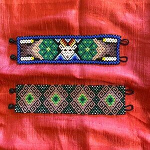 Mexican Huichol beaded bracelets